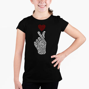 Girl's Word Art T-shirt - K-Pop